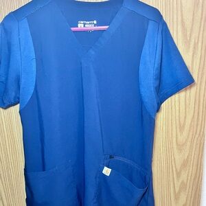 Carhartt Men's Royal Blue V-Neck Short Sleeve Scrub Top